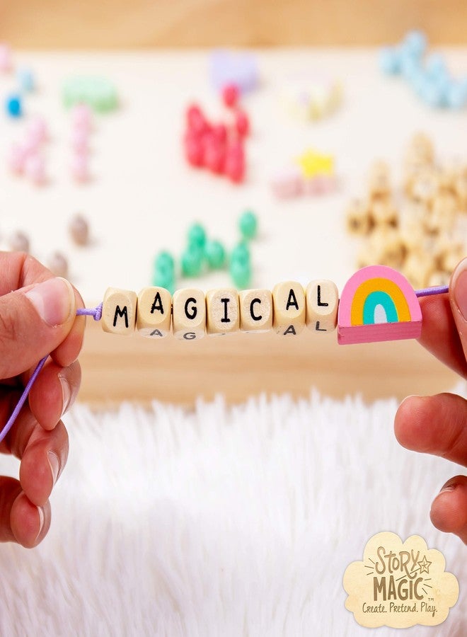 Story Magic Wooden ABC Beads by Horizon Group USA, Premium Wood Jewelry Making Kit, Makes 10+ Pieces of Jewelry, Over 350 Wooden Beads & Charms - Image 3